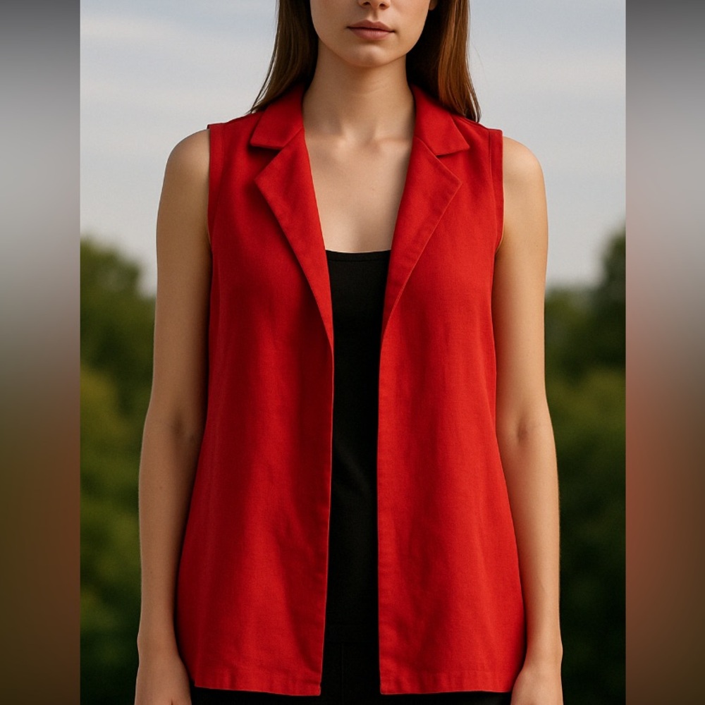 Red Sleeveless Top